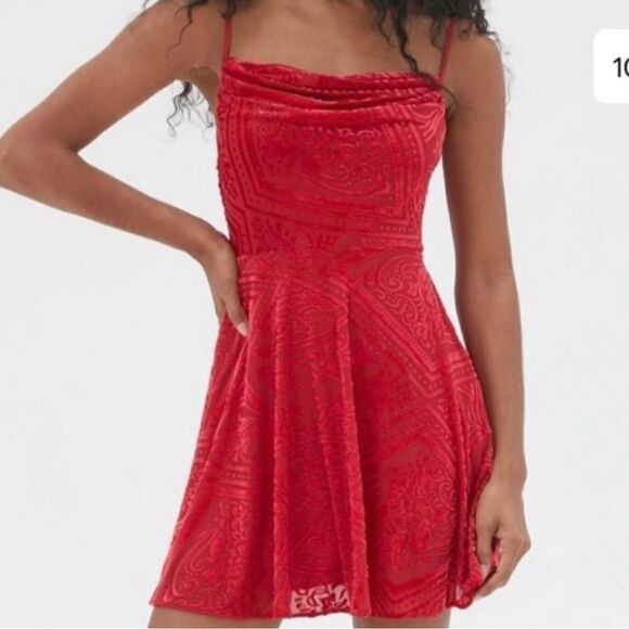 UO lexi Velvet Cowl Neck Mini Dress size M 
NWOT never worn before - Picture 2 of 8
